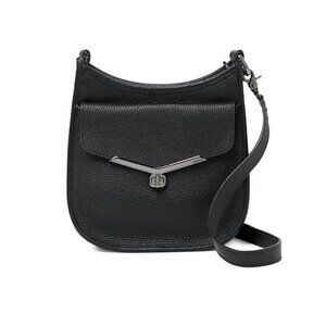 BOTKIER Valentina leather women's small crossbody hobo - BLACK